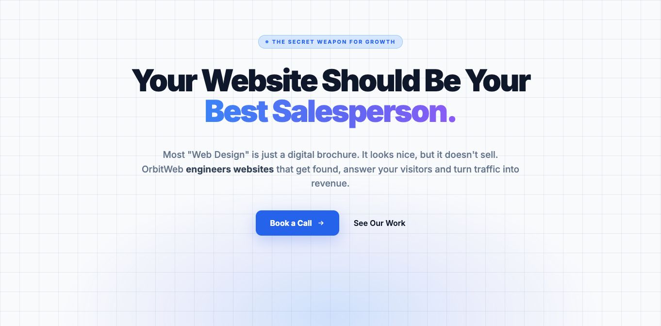 Your website should be your best salesperson: OrbitWeb engineers websites that turn traffic into revenue